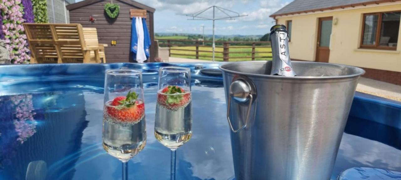 Villa Sunny Bank- Countryside Escape With Private Hot Tub And Countryside Views à Carmarthen Extérieur photo